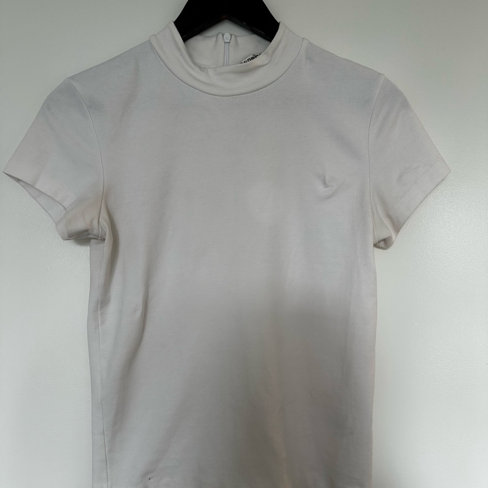 ACNE Studios White Short Sleeve Mock Tee